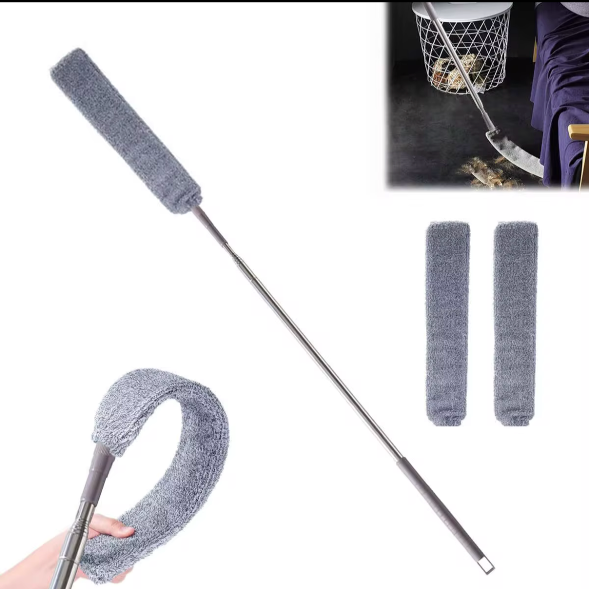 Telescopic Microfiber Gap Cleaning Brush
